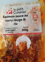 Mängden socker i Saumon sauce au curry rouge et riz