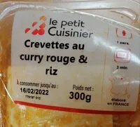 Mängden socker i Crevettes au curry rouge et riz