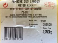 Mängden socker i BLOC DE FOIE GRAS DE CANARD