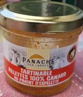 Mängden socker i Tartinable rillettes 100% canard au piment d'Espelette