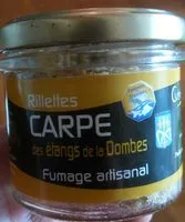 Mängden socker i Rillettes carpe des étangs de la Dombes