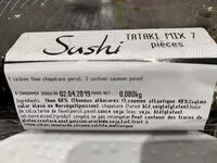Mängden socker i Sushi Tataki mixte 7pièces