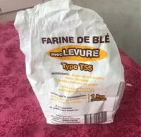 Mängden socker i Farine de blé avec levure