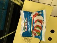 Mängden socker i Mozzarella vache CA