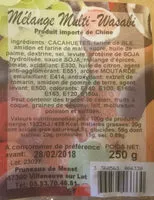 Mängden socker i Mélange multi-wasabi