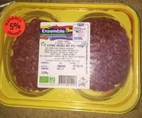 Mängden socker i 2 Steaks Haches Bio 5%