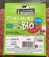 Mängden socker i Steaks haches pur boeuf bio