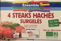 Mängden socker i 4 steaks hachés surgelés