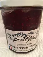 Mängden socker i Confiture quatre fruits rouges