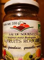 Mängden socker i Confiture 4 FRUITS ROUGES