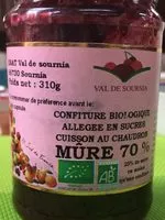 Mängden socker i Confiture biologique allegee en sucre cuisson au chaudron