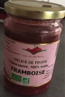 Mängden socker i Delice de fruits Framboise