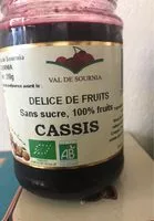 Mängden socker i Delice de fruits Cassis