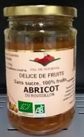Mängden socker i Délice de fruits Abricots du Roussillon