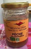 Mängden socker i Delice de fruits Pêche du Roussillon