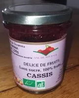 Mängden socker i Délice de fruits cassis