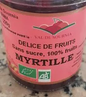 Mängden socker i Délices de fruits myrtille