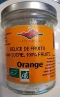 Mängden socker i Délice de fruits sans sucre 100% fruits - Orange