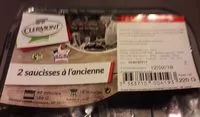 Mängden socker i Clermont, 2 saucisses a l'ancienne au sel de guerande, la barquette de 220 gr