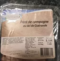 Mängden socker i Paté de campagne au sel de guerande
