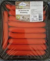 Mängden socker i Saucisses de Strasbourg