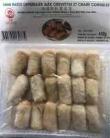 Mängden socker i Mini patés imperiaux aux crevettes et crabes congelés