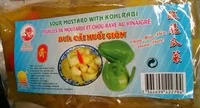 Mängden socker i Feuilles de moutarde et chou-rave au vinaigre