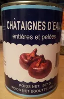 Mängden socker i Châtaignes d'eau entières et pelées