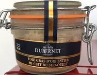 Mängden socker i Foie Gras D'oie Entier Mi-cuit