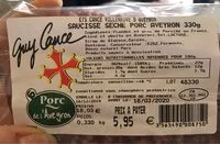 Mängden socker i Saussice sèche porc aveyron