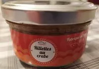 Mängden socker i Rillettes aux crabes
