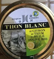Mängden socker i Thon blanc au citron au thym à l'huile d'olive bio