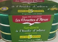 Mängden socker i Sardines à l'huile d'olive vierge extra