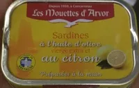 Mängden socker i Sardines à l'huile d'olive vierge extra et au citron