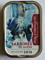 Mängden socker i Sardines de saison à l' huile d'olive vierge extra Millésimées