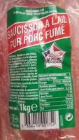 Mängden socker i Saucisson à l'ail pur porc Fumé