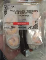 Mängden socker i 2 Rouleaux de printemps crevettes
