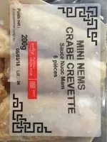 Mängden socker i Mini Nems Crevette sauce nuoc-mâm