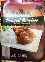 Mängden socker i Rougail Saucisse et riz basmati