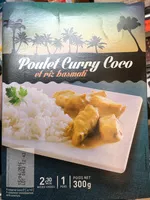 Mängden socker i Poulet Curry Coco et riz basmati