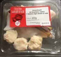 Mängden socker i Assortiment Bouchées Vapeur