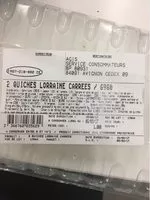 Mängden socker i 2 Quiches Lorraine Carrées / 6960