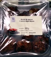 Mängden socker i Acras de morue + sauce aigre douce