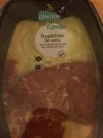 Mängden socker i Paupiettes de veau sauce tomate et purée