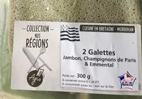 Mängden socker i Galettes jambon, champignons & emmental