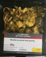 Mängden socker i Nouilles au poulet bami goreng