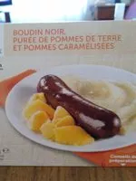 Mängden socker i Boudin noir, purée de pommes de terre et pommes caramélisées