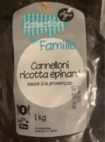 Mängden socker i Cannelloni ricotta épinard, sauce 63% à la provençale