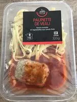 Mängden socker i Paupiette de veau sauce tomate et tagliatelles aux oeufs frais