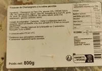 Mängden socker i Fricassée de champignons à la crème persillée